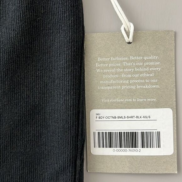 NWT Everlane The Seamless Bike Short Black Size XS/S - Picture 3 of 9